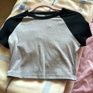 Black and grey top from Shein
